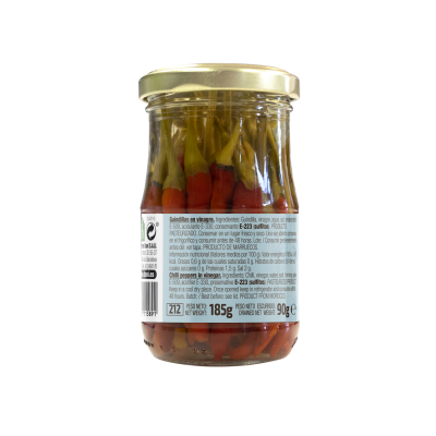 Piments entiers au vinaigre 185g x 1 u.