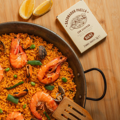 Paella sazonador con Azafrán 9g x 1 ud.