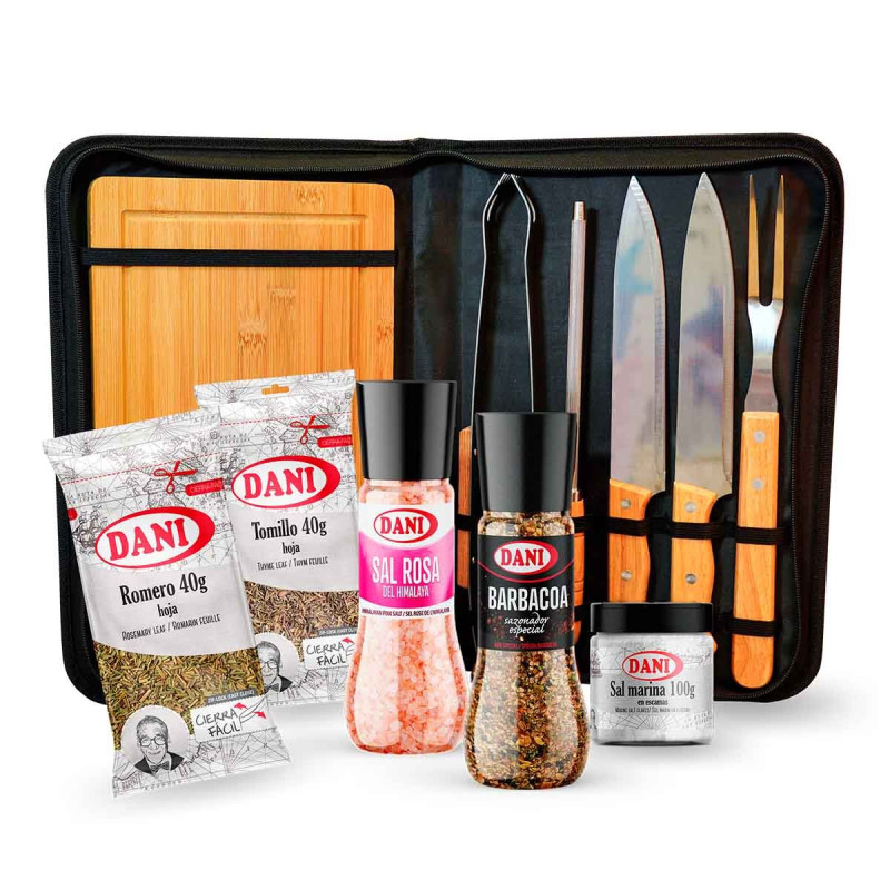 Pack Barbacoa maletín utensilios + Especias BBQ