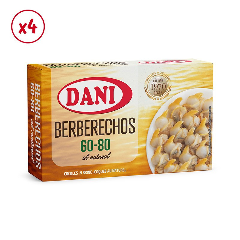 Berberechos 60-80 al natural Dani x Pack 4 ud.