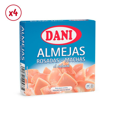 Almejas Rosadas (Machas) al natural x Pack 4 ud.