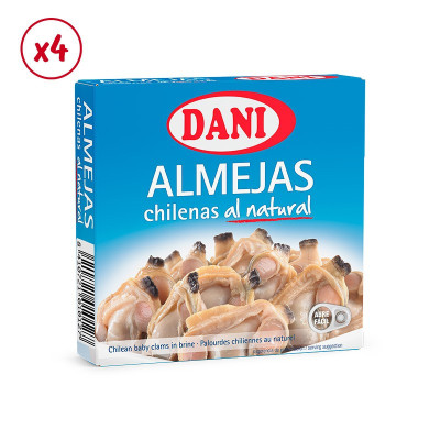 Amêijoas do Chile, naturais x Embalagem 4 pcs.