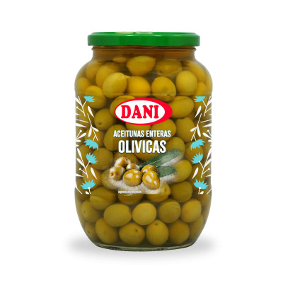 Aceitunas olivicas enteras 800g x 1 ud.