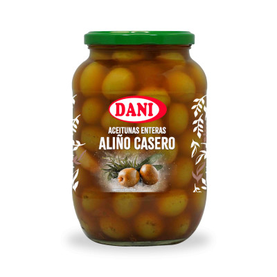 Aceitunas aliño casero enteras 800g x 1 ud.