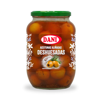 Aceitunas aliñadas deshuesadas 800g x 1 ud.