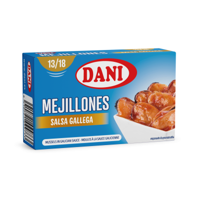 Mejillones 13-18 en salsa Gallega 106 gr. x 4 ud.