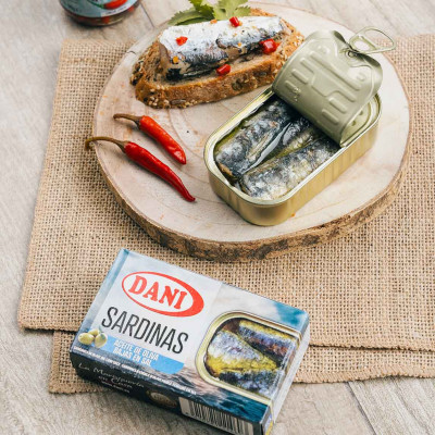 Sardinas en aceite de oliva (bajas en sal) 120g x 1 ud.