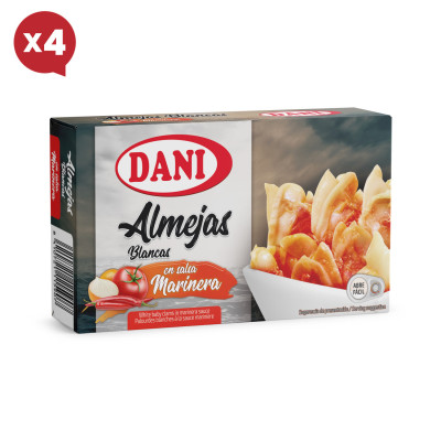 Amêijoas brancas em molho marinara Dani x Pack 4 pcs.