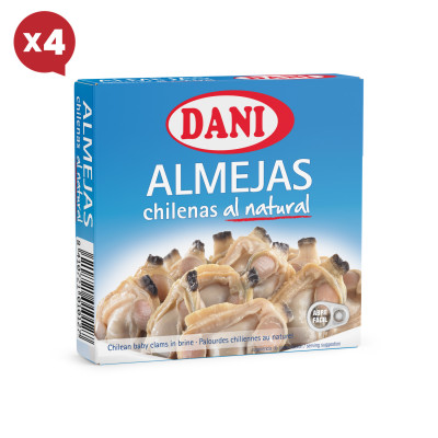 Amêijoas do Chile, naturais x Embalagem 4 pcs.