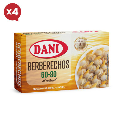 Berberechos 60-80 al natural Dani x Pack 4 ud.