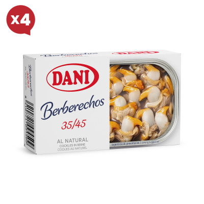 Berberechos 35-45 al natural 111g x Pack 4 ud.