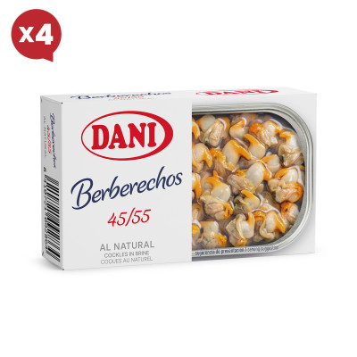 Berberechos 45-55 al natural 111g x Pack 4 ud.