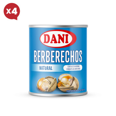 Berberechos pequeños al natural Dani x Pack 4 ud.