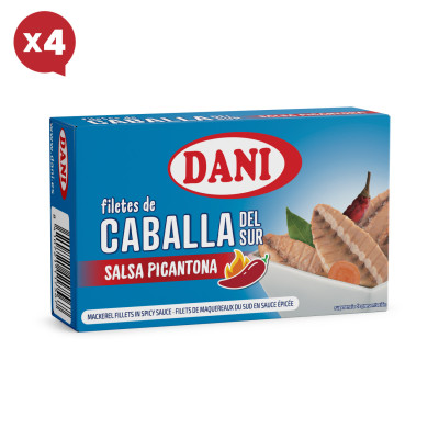 Filetes de caballa en salsa Picantona 125g x pack 4 ud.