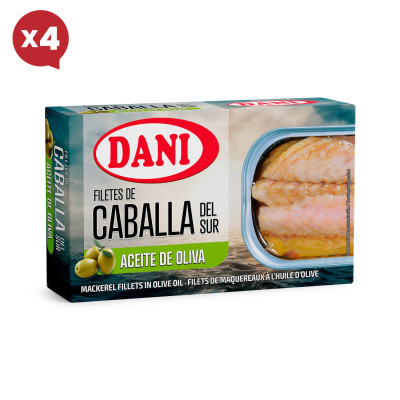 Filetes de caballa en aceite de oliva x pack 4 ud.