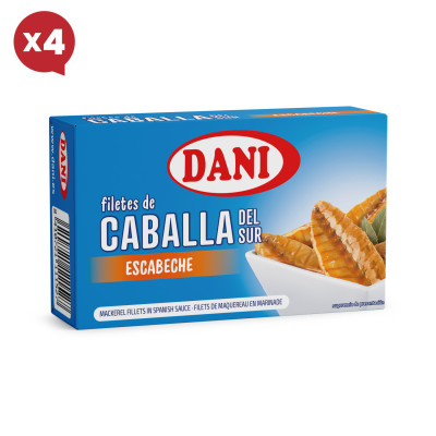 Filetes de Caballa en escabeche 125g x Pack 4 ud.