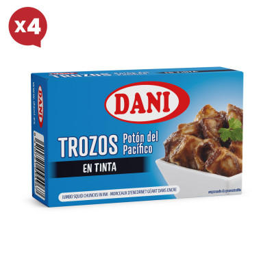 Trozos de Potón del Pacífico en su Tinta 111g x pack 4 ud.