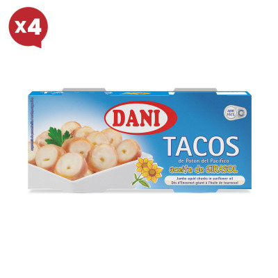 Poton Tacos à l'huile de tournesol 156g x Pack 4 u.