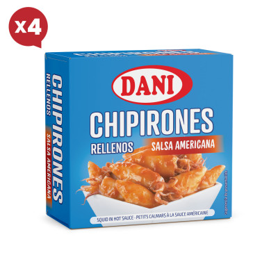 Chipirones rellenos en salsa americana 148g x Pack 4 ud.