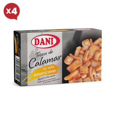 Calamares en salsa americana 111g x Pack 4 ud.