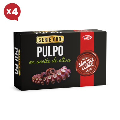 Pulpo en aceite de oliva 111g x Pack 4 ud.