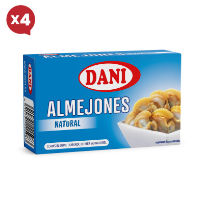 Almejoes au naturel 111g x Pack 4 ud.