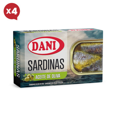 Sardinhas em azeite 120g x 4 pcs.