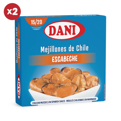 Mexilhões 15-20 em escabeche 111g x Pack 4 u.