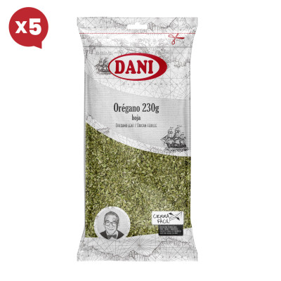 Orégano hoja 230g x Pack 5 ud.