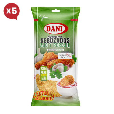 Preparado para rebozado con ajo y perejil (sin gluten) 500g x Pack 5 ud.