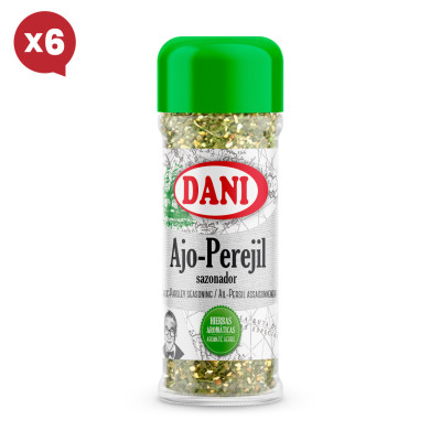 Ajo y perejil sazonador 25g x Pack 6 ud.