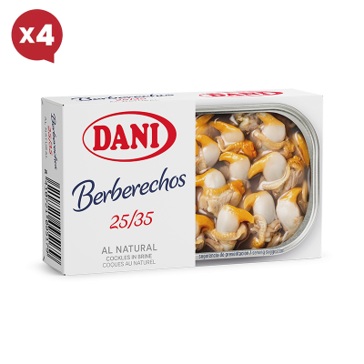 Berberechos 25-35 al natural 111g x Pack 4 ud.