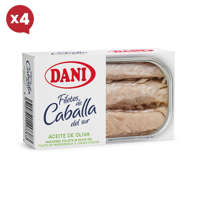 Filetes de Caballa en aceite de oliva 111g x Pack 4 ud.