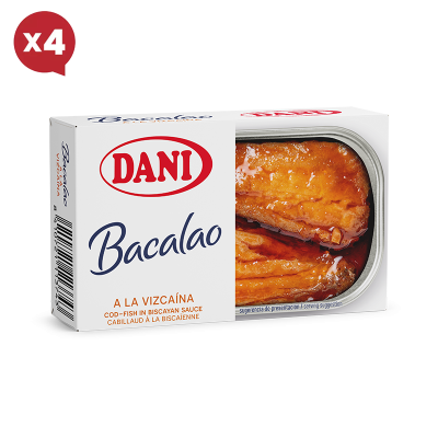 Bacalhau em molho vizcaína 111g x Pack 4 u.