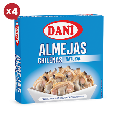 Almejas chilenas al natural 111g x Pack 4 ud.