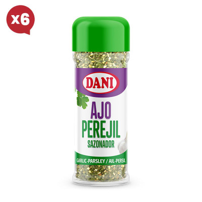 Ajo y Perejil sazonador 25g x Pack 6 ud.