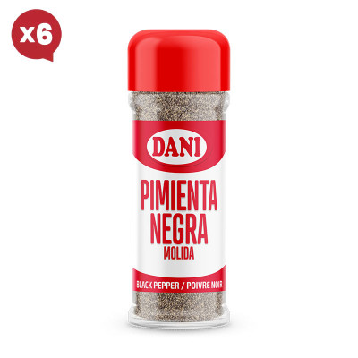 Pimenta preta moída 45g x Pack 6 u.