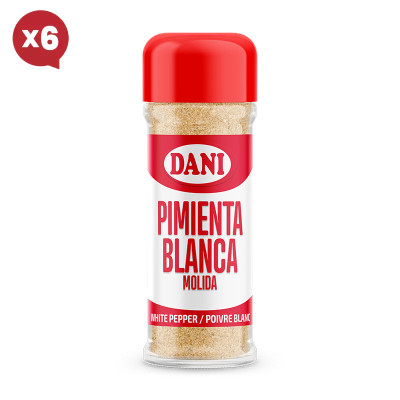 Pimenta branca moída 45g x Pack 6 u.