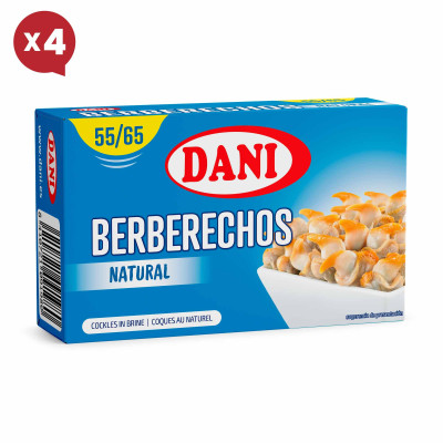 Berberechos 55-65 al natural 111g x Pack 4 ud.