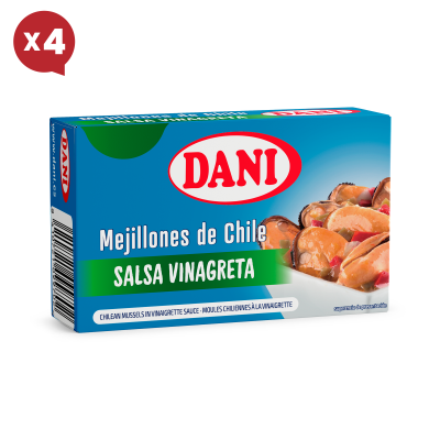 Mejillones 13-18 en salsa vinagreta 111g x Pack 4 ud.