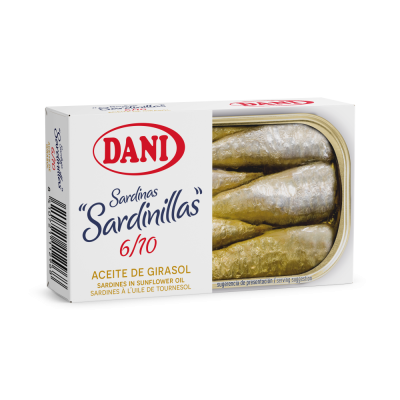 Sardinhas 6-10 em óleo de girassol 90g x 1 u.