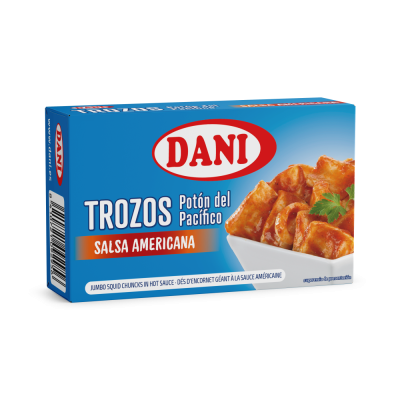 Trozos de Potón del Pacífico en salsa Americana 111g x 1 ud.