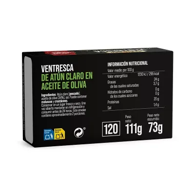 Ventrèche de thon albacore à l’huile d’olive 111g SLL x 1 u.
