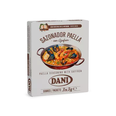 Paella seasoning with Saffron 9g x 1 u. Paella seasoning with Saffron 9g x 1 u.