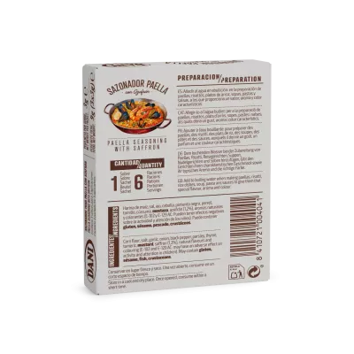 Paella seasoning with Saffron 9g x 1 u. Paella seasoning with Saffron 9g x 1 u.