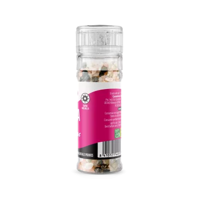 Sal rosa del Himalaya con 3 Pimientas 80g x 1 ud. Sal rosa del Himalaya con 3 Pimientas 80g x 1 ud.