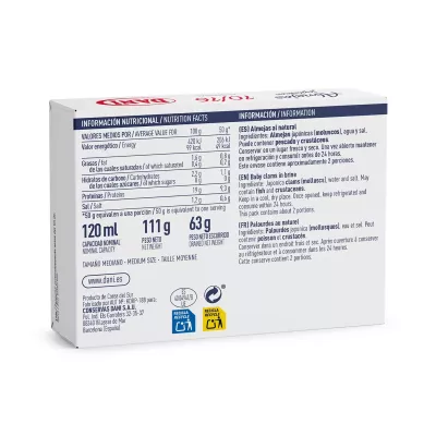 Almejas Japónicas 10/16 al natural 111g x 1 ud.