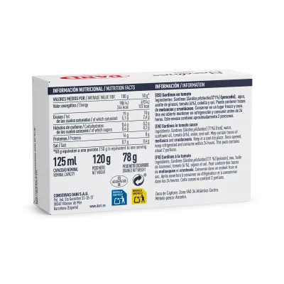 Sardinas en tomate 120g x 1 ud.