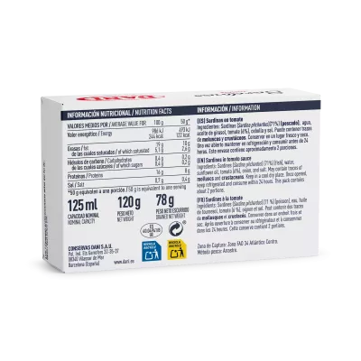 Sardines in tomato 120g x 1 u. Sardines in tomato 120g x 1 u.