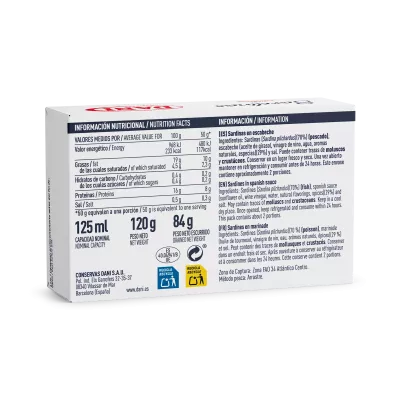 Sardines en escabèche 120g x 1 u. Sardines en escabèche 120g x 1 u.